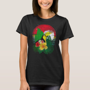Camiseta Flores Selva tropical Animal Ave Floral Retro Touc
