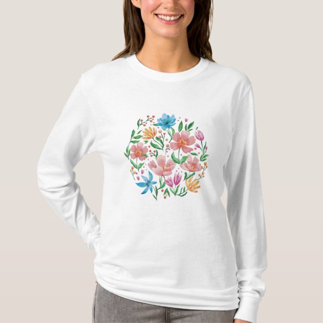Camiseta Flores silvestres (Anverso)