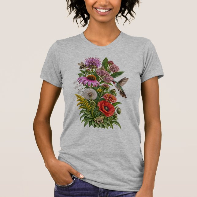 Camiseta Flores silvestres (Anverso)