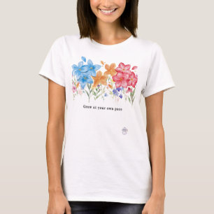 Camiseta Flores Silvestres Acuarela Elegante Crece a tu Pro