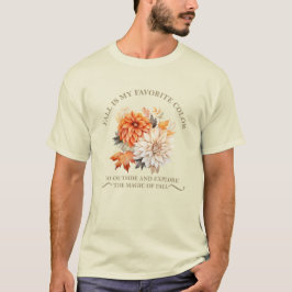 Camiseta Flores silvestres acuáticas hojas otoño citas de o