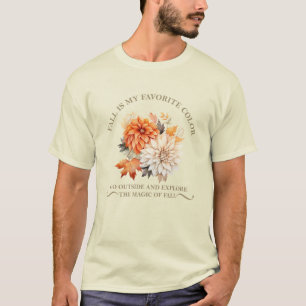 Camiseta Flores silvestres acuáticas hojas otoño citas de o