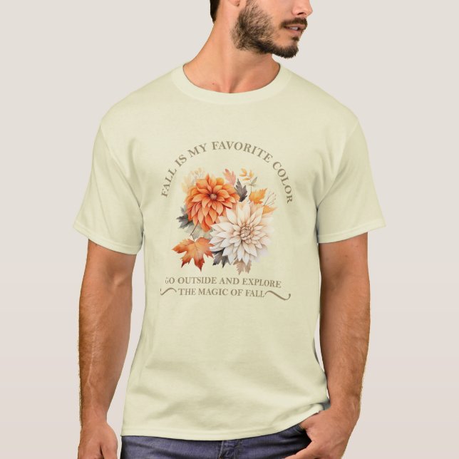 Camiseta Flores silvestres acuáticas hojas otoño citas de o (Anverso)