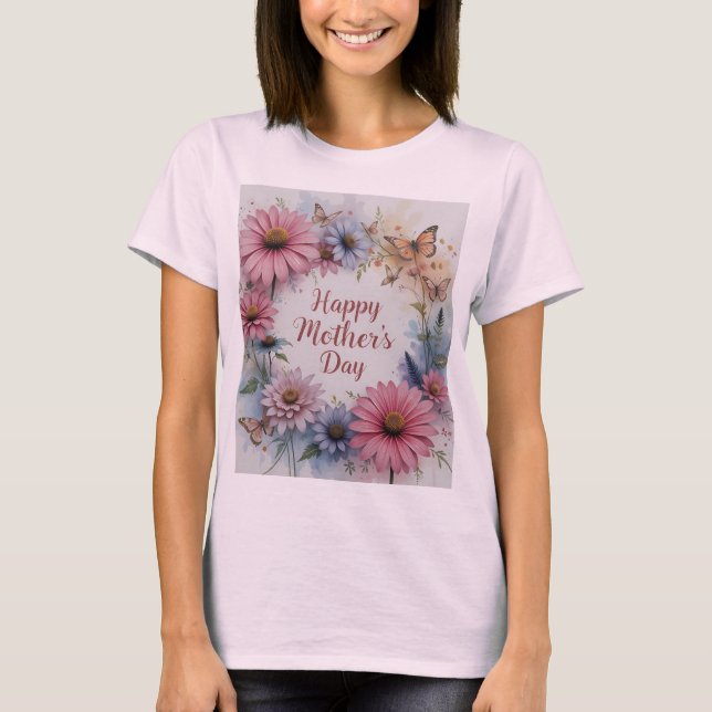Camiseta Flores silvestres alegran el día de la madre (Anverso)