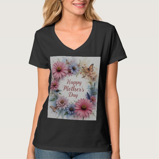 Camiseta Flores silvestres alegran el día de la madre (Anverso)