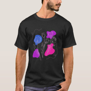 Camiseta Flores silvestres bisexuales Bi Lgbt Orgullo bisex