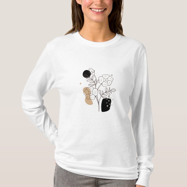 Camiseta Flores silvestres botánicas boho Floral Graphic (Anverso)