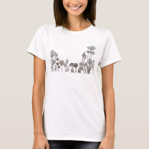 Camiseta Flores silvestres botánicas Naturaleza Amante Flor