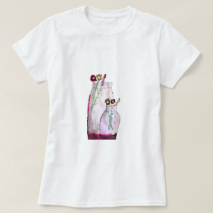 Camiseta Flores silvestres de acuarela caprichosas en un ja