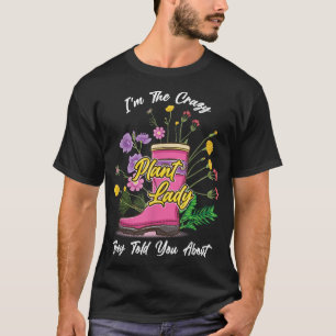 Camiseta Flores silvestres de caucho Divertido Soy la loca