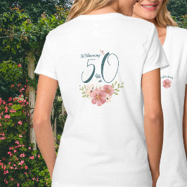 Camiseta Flores silvestres de color de agua todavía en flor