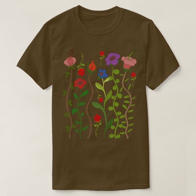 Camiseta Flores silvestres de época Botánica Naturaleza Pla (Diseño del anverso)