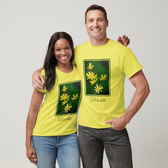 Camiseta Flores silvestres de margarita amarilla Delicadas  (Unisexo)