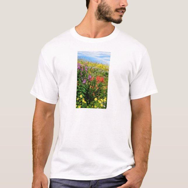 Camiseta Flores silvestres de Montaña Rocosa (Anverso)