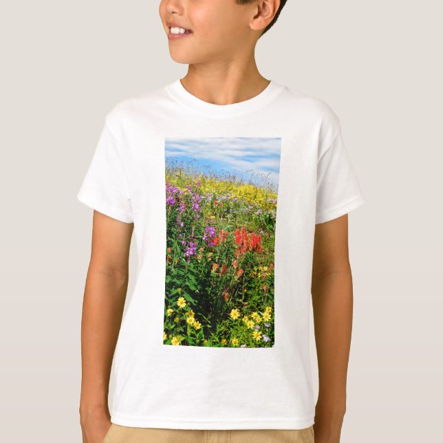 Camiseta Flores silvestres de Montaña Rocosa (Anverso)