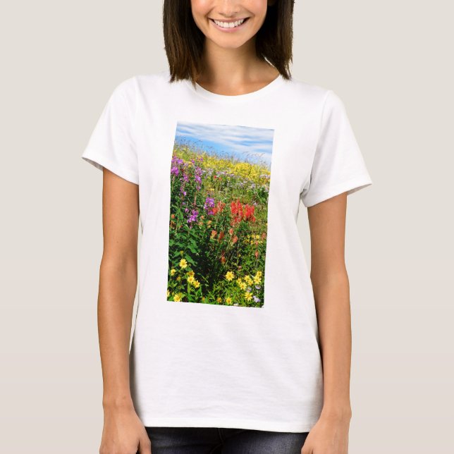 Camiseta Flores silvestres de Montaña Rocosa (Anverso)
