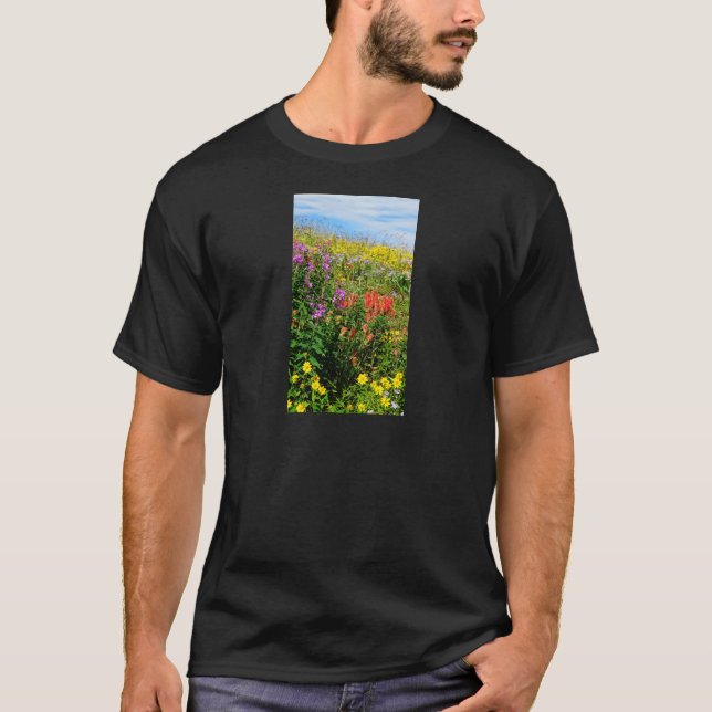 Camiseta Flores silvestres de Montaña Rocosa (Anverso)