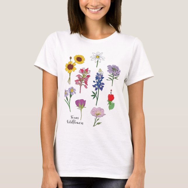 Camiseta Flores silvestres de Texas (Anverso)