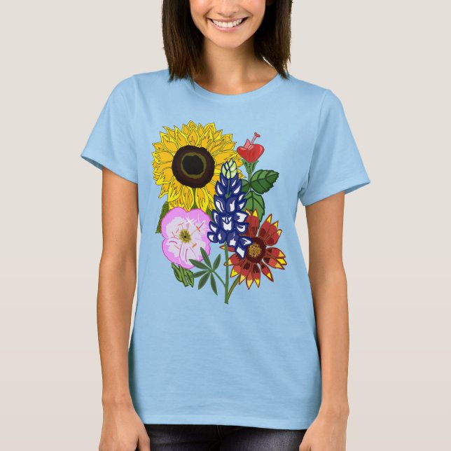 Camiseta Flores silvestres de Texas (Anverso)