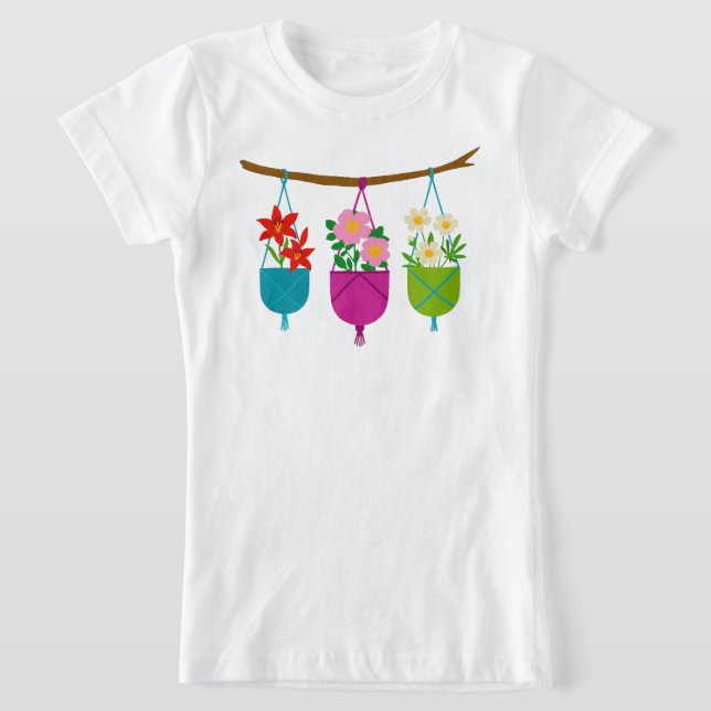 Camiseta flores silvestres en plantadores vibrantes (Distribución)