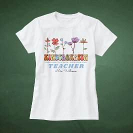 Camiseta Flores silvestres enseñan a profesores de jardín d