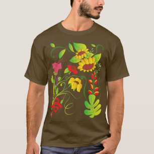 Camiseta Flores silvestres florales Plantas botánicas Flore