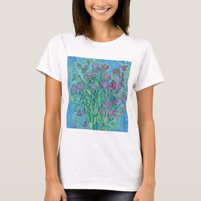 Camiseta Flores silvestres Flores de verano Ropa de flores  (Anverso)