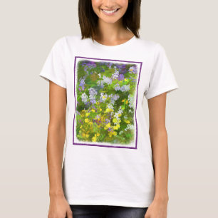 Camiseta Flores silvestres Impasto Pintura - Arte de flores