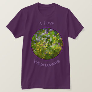 Camiseta Flores silvestres Impasto Pintura - Arte de flores