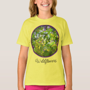 Camiseta Flores silvestres Impasto Pintura - Arte de flores