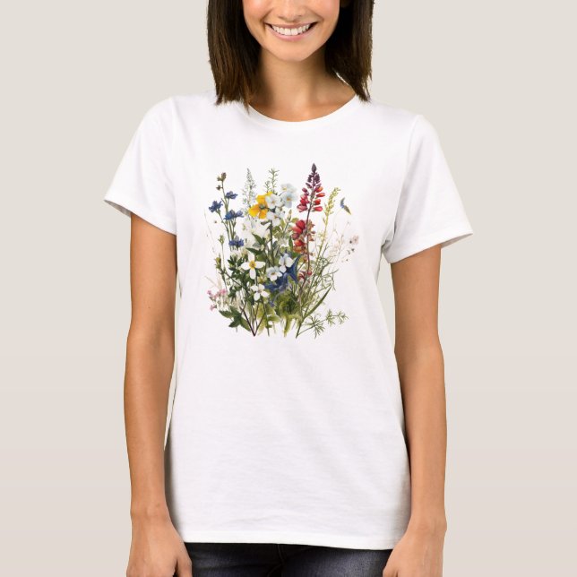 Camiseta Flores silvestres Naturaleza de las flores botánic (Anverso)