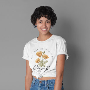 Camiseta Flores silvestres retro Flores de lapiceros amaril