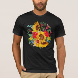 Camiseta Flores silvestres tropicales exóticas de verano