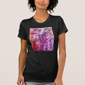 Camiseta FLORES SIMILARES blanco morado brillante rosa