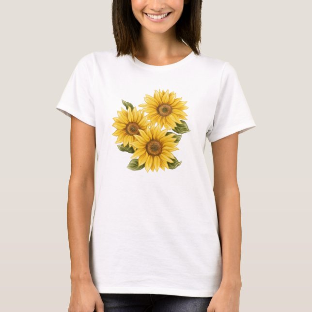 Camiseta Flores solares vintage (Anverso)