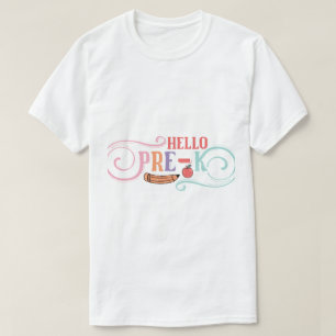 Camiseta Flores Sólidas y Contorno