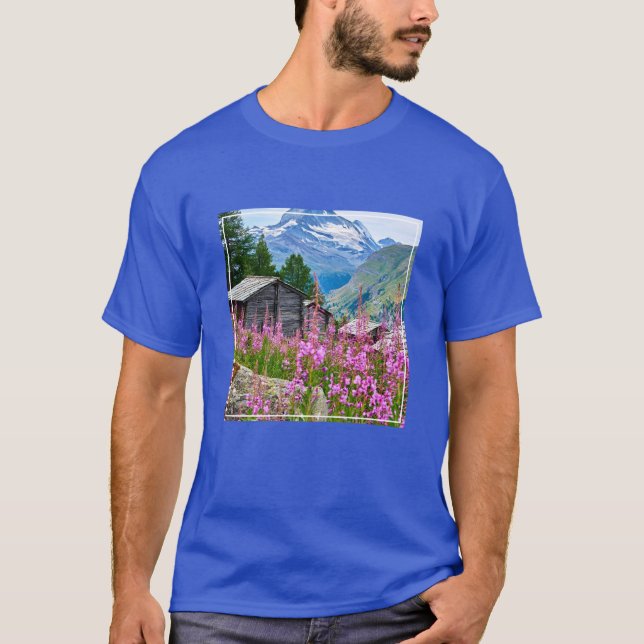 Camiseta Flores | Summer Matterhorn Suiza (Anverso)