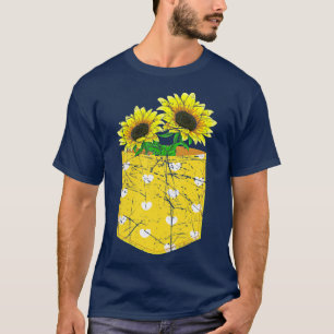 Camiseta Flores Sunshine Flores Cuestas Bolsillo Hippie Sun