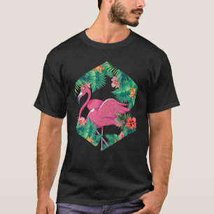 Camiseta Flores tropicales animales Flores de aves Florales