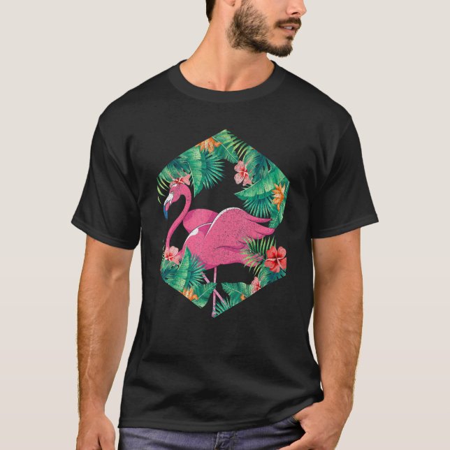 Camiseta Flores tropicales animales Flores de aves Florales (Anverso)