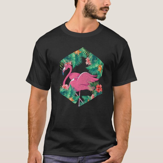 Camiseta Flores tropicales animales Flores de aves Florales (Anverso)