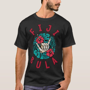 Camiseta Flores Tropicales de Fiyi Bula Vacaciones en la Pl
