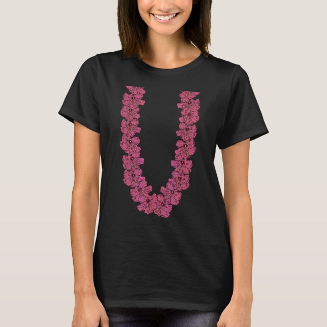 Camiseta Flores tropicales de la cadena de flores de Hawái  (Anverso)