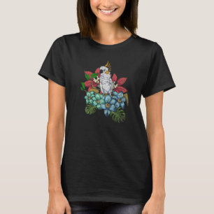 Camiseta Flores tropicales de pájaro floral Parro animal