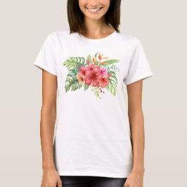 Camiseta Flores tropicales hibiscus acudiales