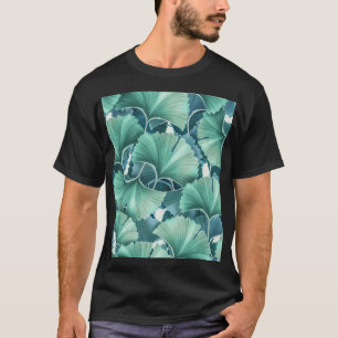 Camiseta Flores tropicales, hojas, fondo sin costura