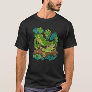 Camiseta Flores tropicales Mascota Reptile Animal Lizard Fl