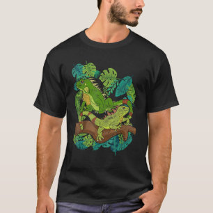 Camiseta Flores tropicales Mascota Reptile Animal Lizard Fl