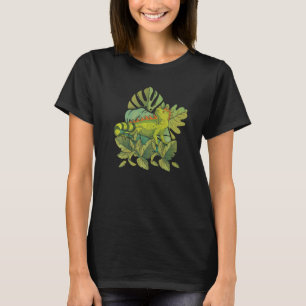 Camiseta Flores tropicales Mascota Reptile Lizard Iguana an