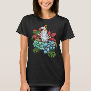 Camiseta Flores tropicales mirador de aves loro floral